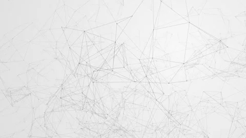 Abstract Animated Lines and Dots on a white background. Plexus Background Stock Footage 148419467