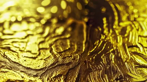 Abstract Animated Liquid Gold Background | Stock Video | Pond5