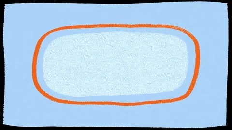 Abstract animated loop: handdrawn frames with blue and orange hues Stock Footage 315504915