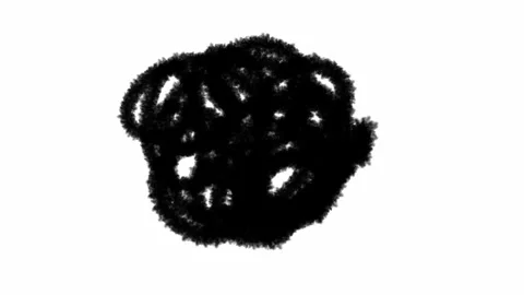 An abstract animated loop of white scribbled brushstrokes forming a messy c.. 스톡 동영상 322028129
