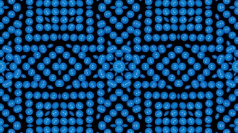 Abstract animated mosaic with 3d rendered objects. Simple seamless loop Stock Footage 170774267