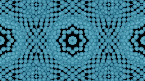 Abstract animated mosaic with 3d rendered objects. Simple seamless loop motion Stock Footage 192851679