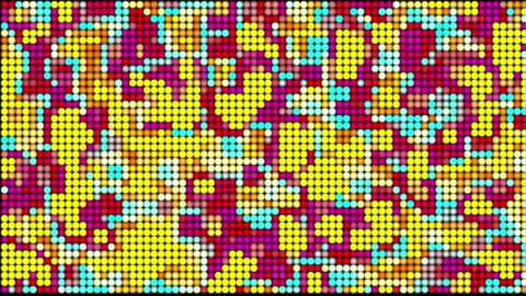Abstract animated motion background. Glittering multicolored geometric mosaic Stock Footage 251408073