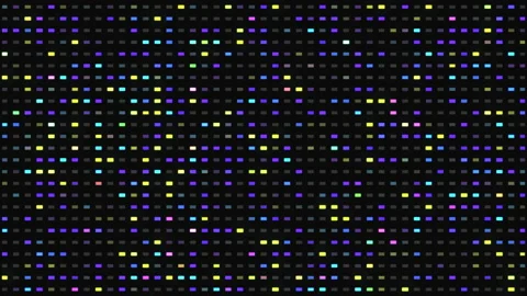 Abstract animated motion background. Glowing colorful neon led display lights. Stock Footage 152778065
