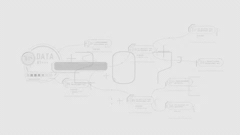Abstract animated multi-component HUD diagram with infographics. Stock Footage 238676666