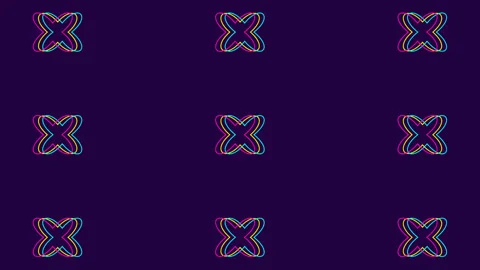Abstract animated neon geometry background. 스톡 동영상 95006699