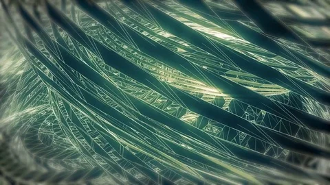 Abstract animated neon motion background of spinning spheres with lines and w Stock Footage 82448311