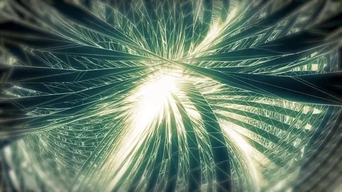 Abstract animated neon motion background of spinning spheres with lines and w 스톡 동영상 82473364