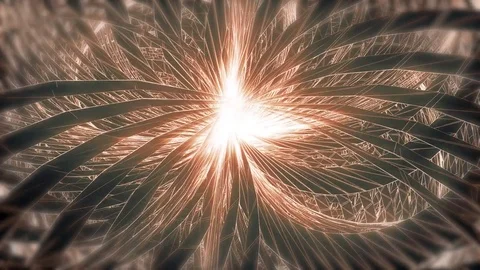 Abstract animated orange motion background of spinning spheres. Stock-Footage 82453796