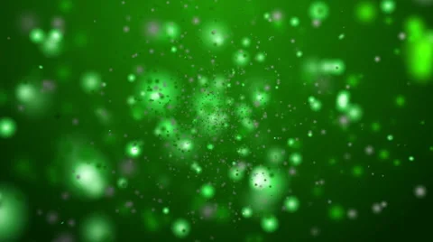 Abstract animated particles ogainst green background Stock Footage 48802801