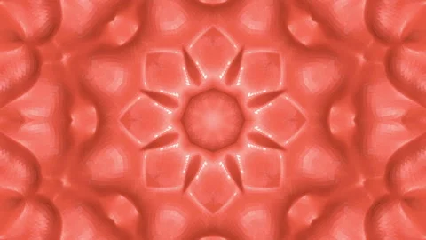 Abstract animated patterns of coral color. 3d render Stock Footage 101442071