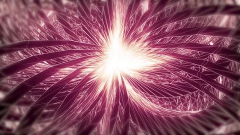 Abstract animated pink motion background of spinning spheres with lines and w Stockbeeldmateriaal 82472488