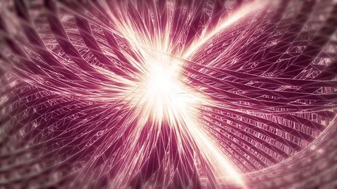 Abstract animated pink motion background of spinning spheres with lines and w 動画素材 82482989