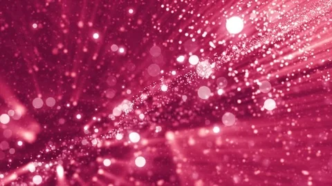 Abstract animated pink motion background of spinning spheres with lines and w Video stock 82486962