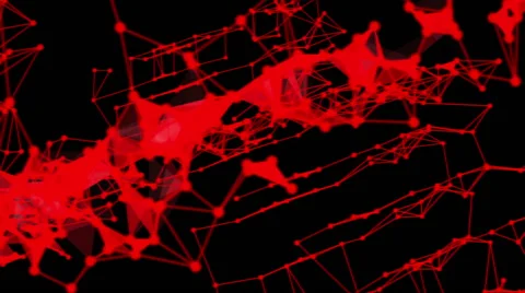 Abstract Animated Plexus against Black Background Stock Footage 55558462