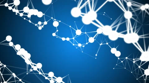Abstract Animated Plexus Against Blue Background Stock Footage 55558624
