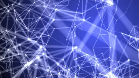 Abstract Animated Plexus Background with Moving Dots Connected By Lines Stock Footage 148419289