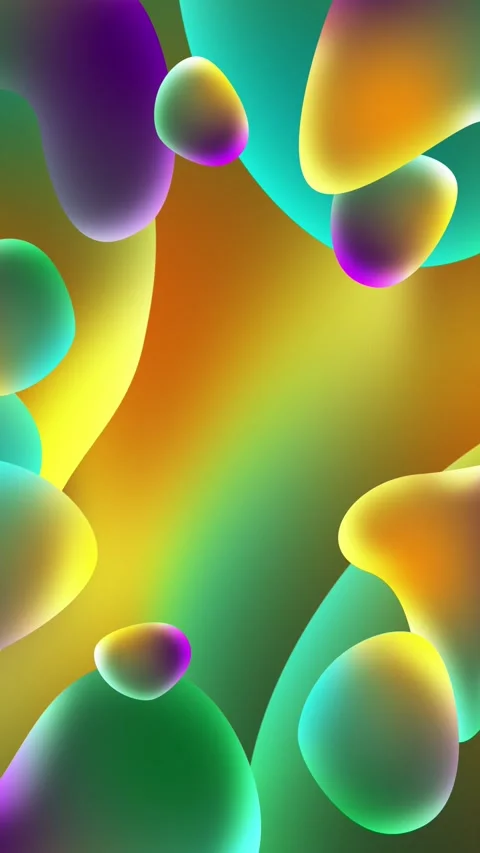 Abstract animated presentation background, colorful fluid liquid shapes Stock Footage 301739163