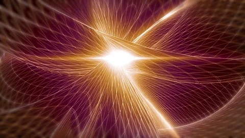 Abstract animated red motion background of spinning spheres with lines and wa Stock-Footage 82445579