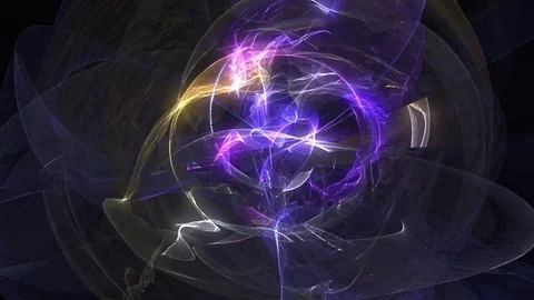 Abstract animated red motion background of spinning spheres. Video stock 82700470