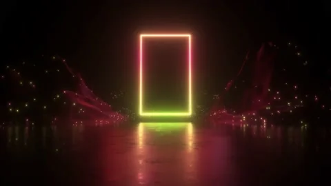 Abstract Animated Red Rectangle 4K Stock-Footage 172395421