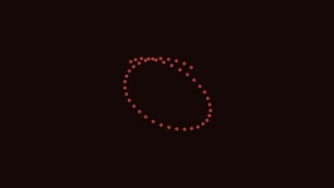 Abstract animated ring of red dots rotating and expanding slowly Stock Footage 341088821