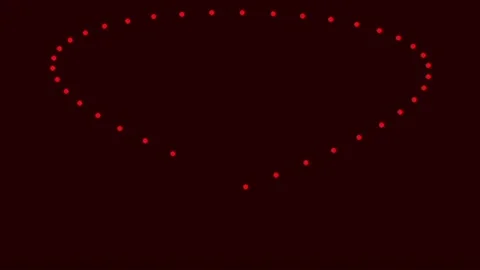 Abstract animated sequence of glowing dots forming a dynamic heart Stock Footage 341088975