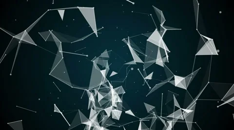 Abstract animated  system Plexus lines and triangles Stock Footage 56198005