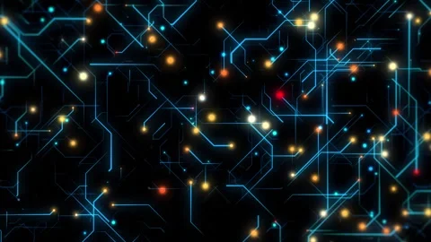 Abstract animated technological background Stock Footage 333642788