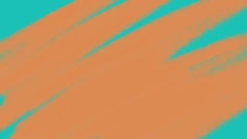 Abstract animated texture. Orange brush strokes on teal video bg. Stock Footage 315075689