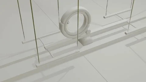Abstract animated three-dimensional composition. looped moving background. 3D sh Stock Footage 155171453
