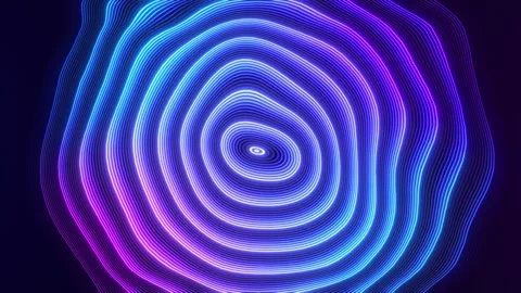 Abstract animated topographic contour map. Moving waves of gradient color. Stock Footage 272772821