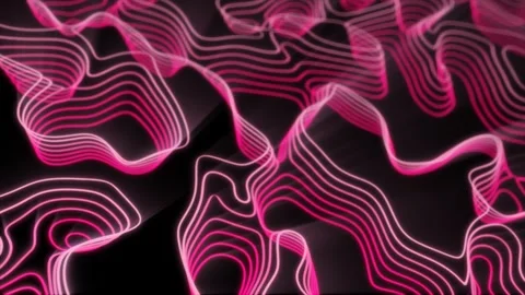 Abstract animated typography wavy animated landscape magical color background Stock Footage 250186135