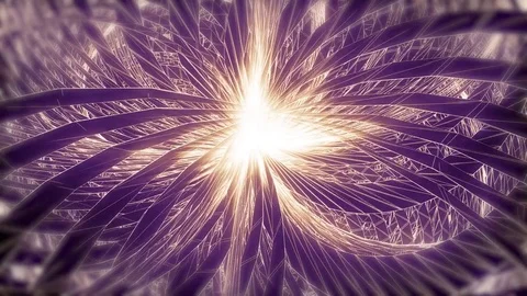 Abstract animated violet motion background of spinning spheres with lines and Video stock 82470823