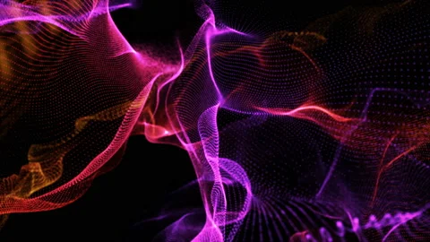 Abstract animated violet-orange background. 3d render Stock Footage 123607749