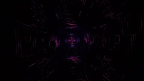 Abstract Animated Vortex – Digital Swirling Tunnel Animation Stock Footage 316783232