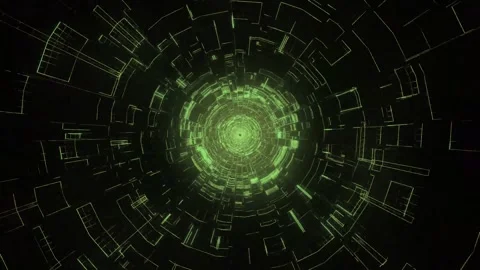 Abstract Animated Vortex – Digital Swirling Tunnel Animation 스톡 동영상 316783393