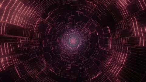 Abstract Animated Vortex – Digital Swirling Tunnel Animation 스톡 동영상 316784211