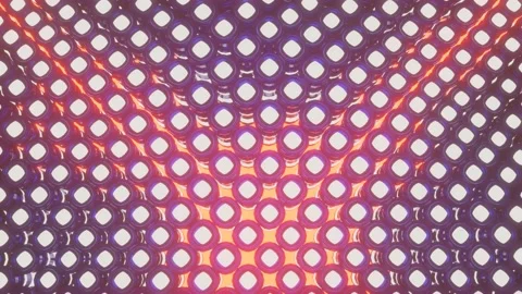 Abstract animated wave background. glowing three-dimensional objects move in the Stock Footage 151543790