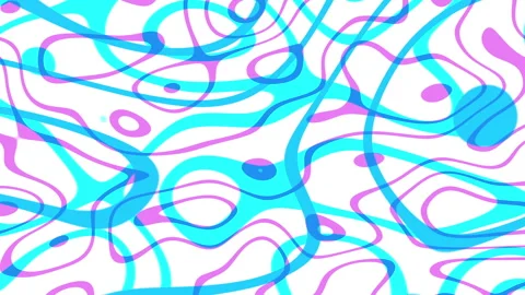 Abstract animated wavy lines pattern background Stock Footage 341603408