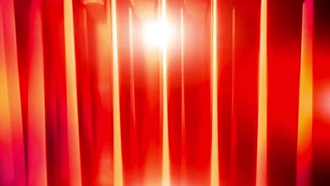 Abstract animation, 3d render of soft background with yellow and red color r Stock Footage 281138769