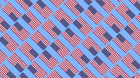 Abstract animation and distortion pattern of the USA flag on the background. Stock Footage 171316655