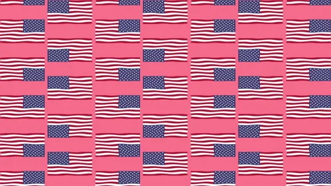 Abstract animation and distortion pattern of the USA flag on the background Stock Footage 171316658