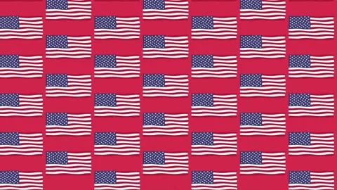 Abstract animation and distortion pattern of the USA flag on the background Stock Footage 171316660