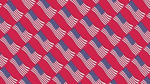 Abstract animation and distortion pattern of the USA flag on the background. Stock Footage 171316739