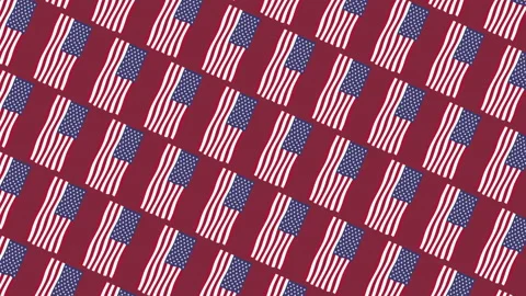 Abstract animation and distortion pattern of the USA flag on the background Stock Footage 171316745