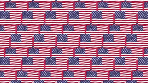 Abstract animation and distortion pattern of the USA flag on the background Stock Footage 171316753