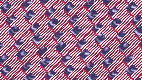 Abstract animation and distortion pattern of the USA flag on the background Stock Footage 171316782