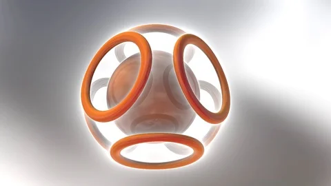 Abstract animation and morphing of 3D fractal rings Stock Footage 120232864