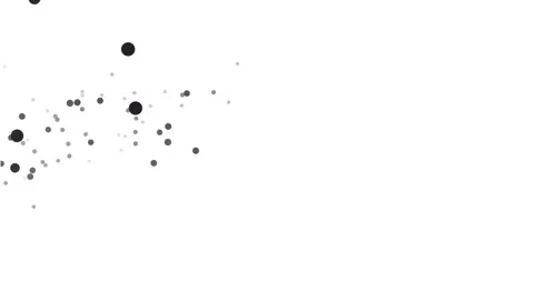 Abstract animation. The appearance and chaotic movement of black dots halftone Stock Footage 100703441